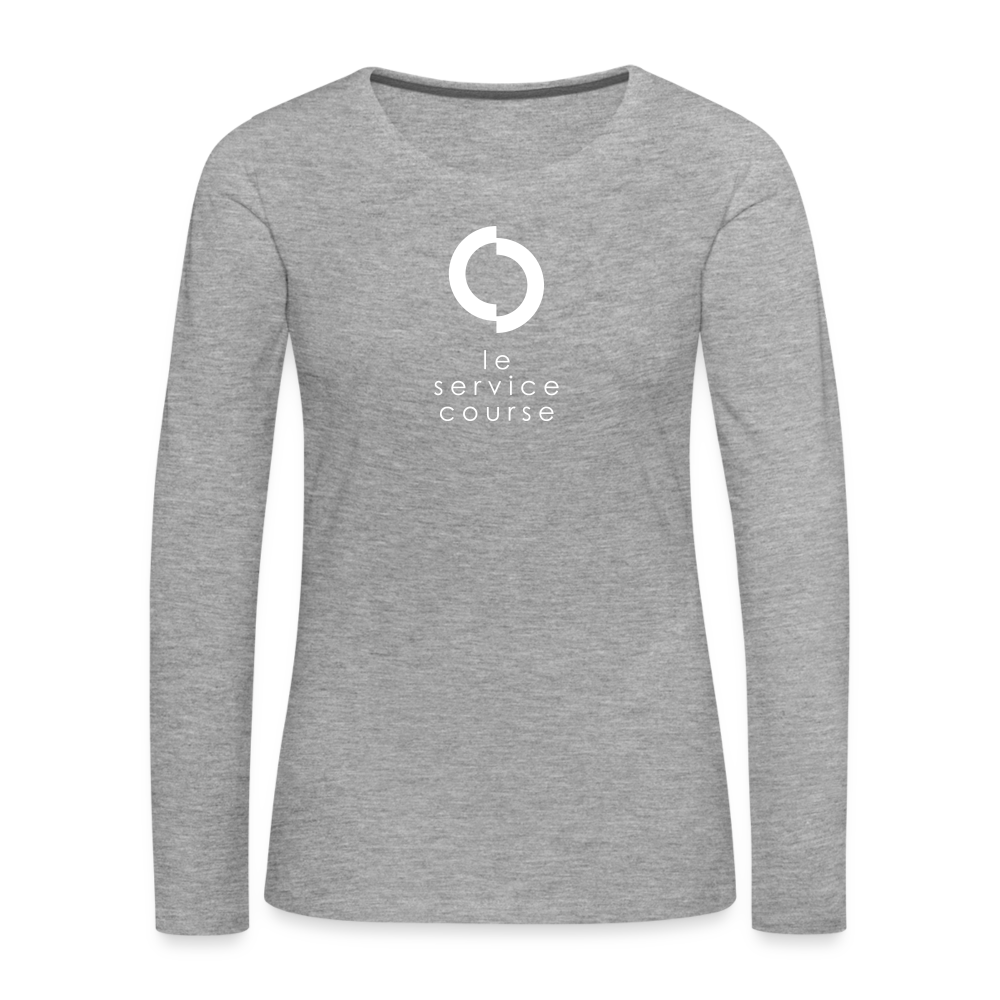 T-shirt manches longues Premium pour femme - heather grey