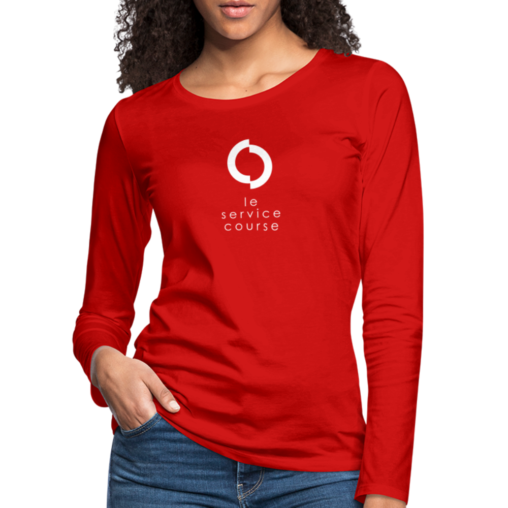 T-shirt manches longues Premium pour femme - red