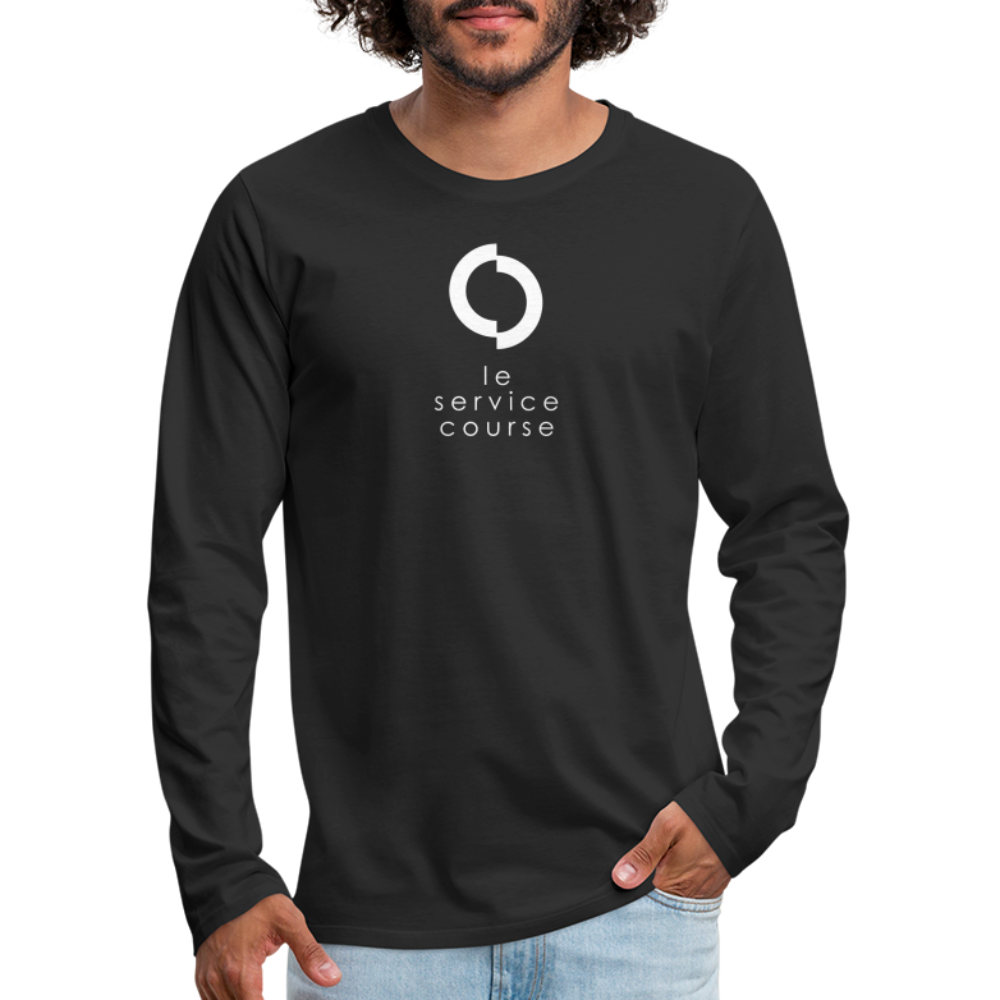 T-shirt manches longues Premium pour homme - black