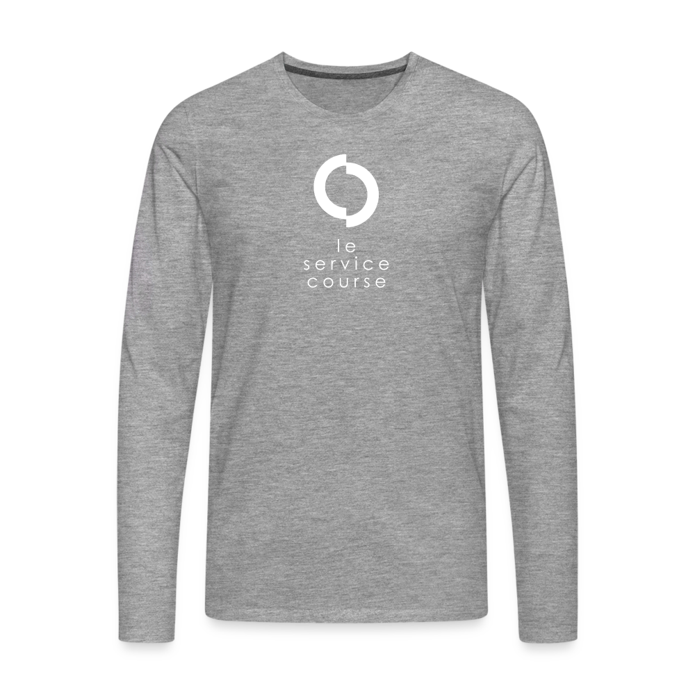 T-shirt manches longues Premium pour homme - heather grey