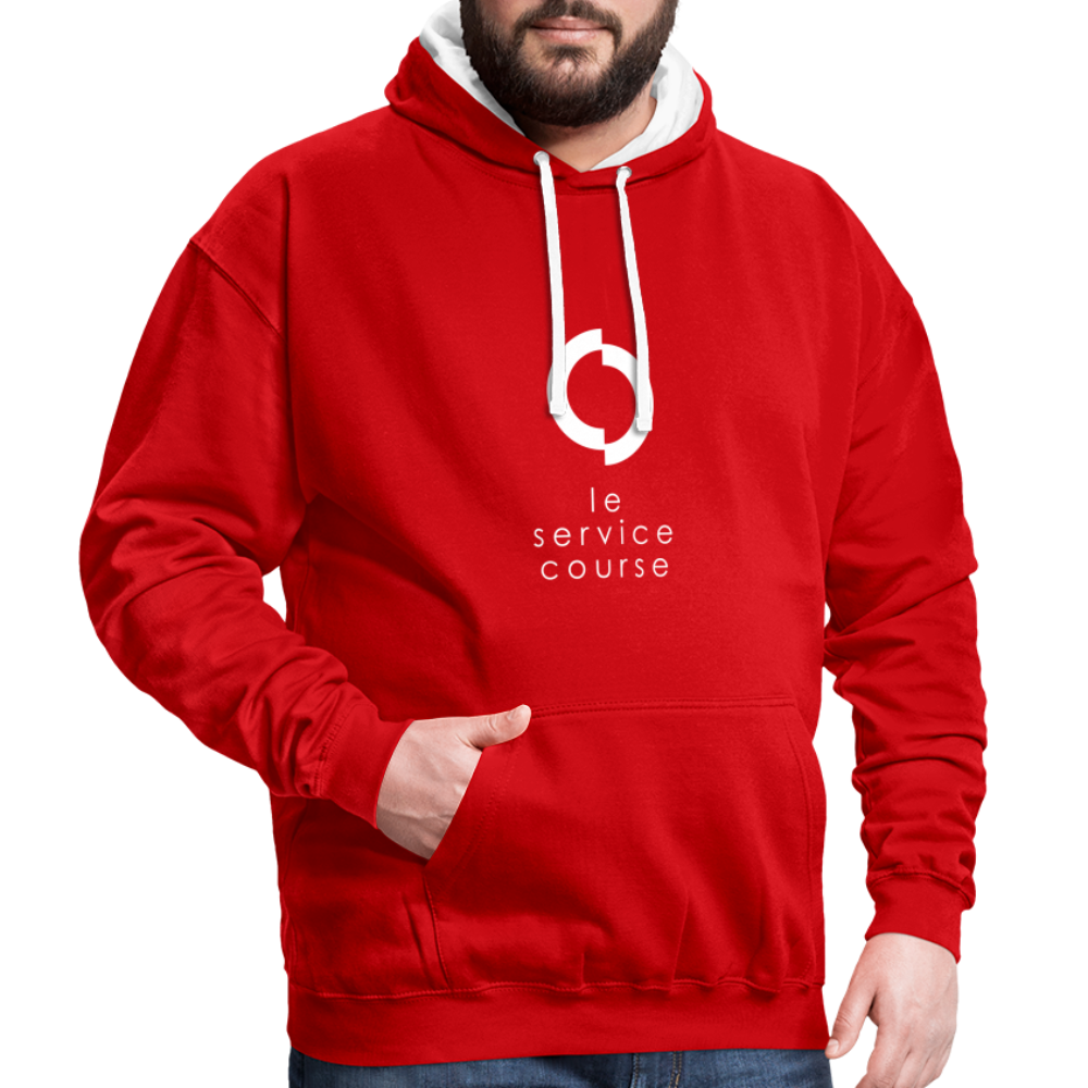 Hoodie contraste - red/white