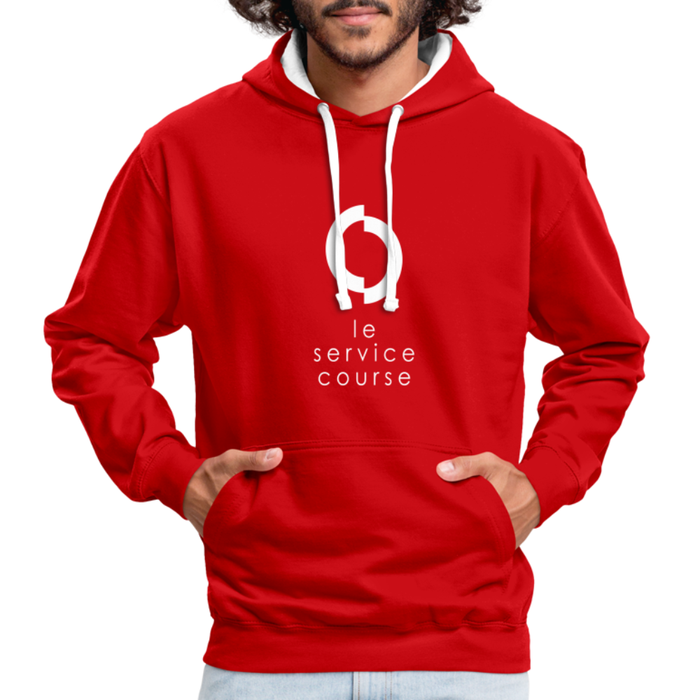 Hoodie contraste - red/white