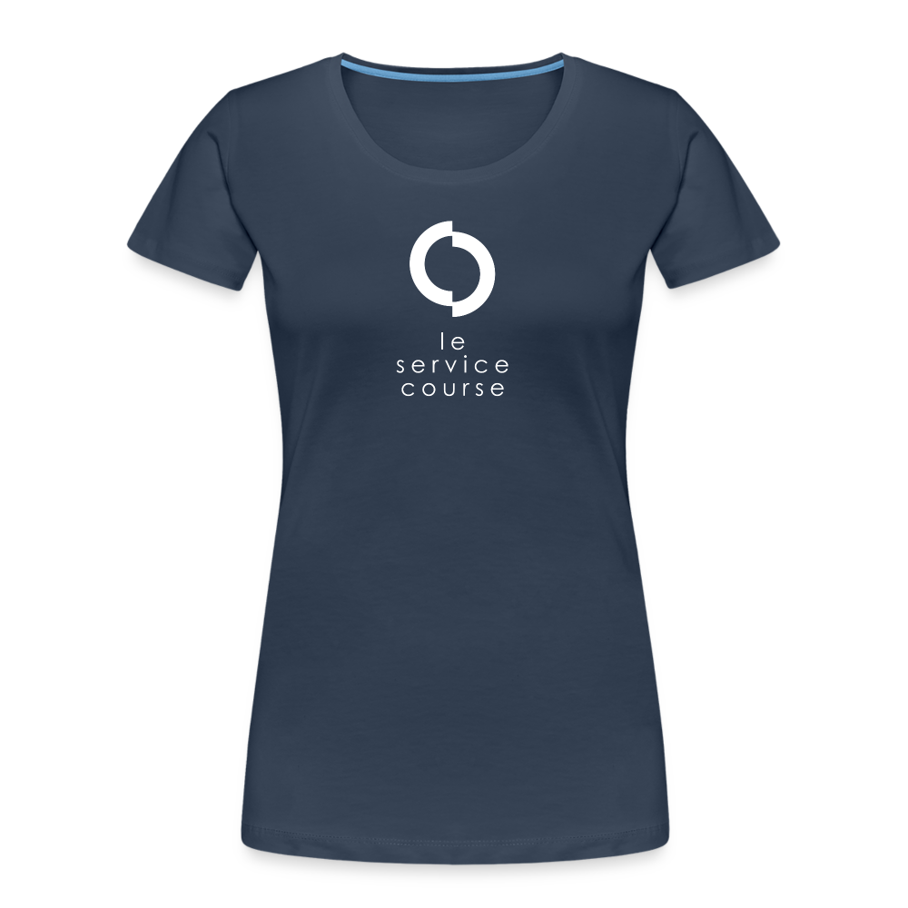 T-shirt bio Premium pour femme - bleu marine