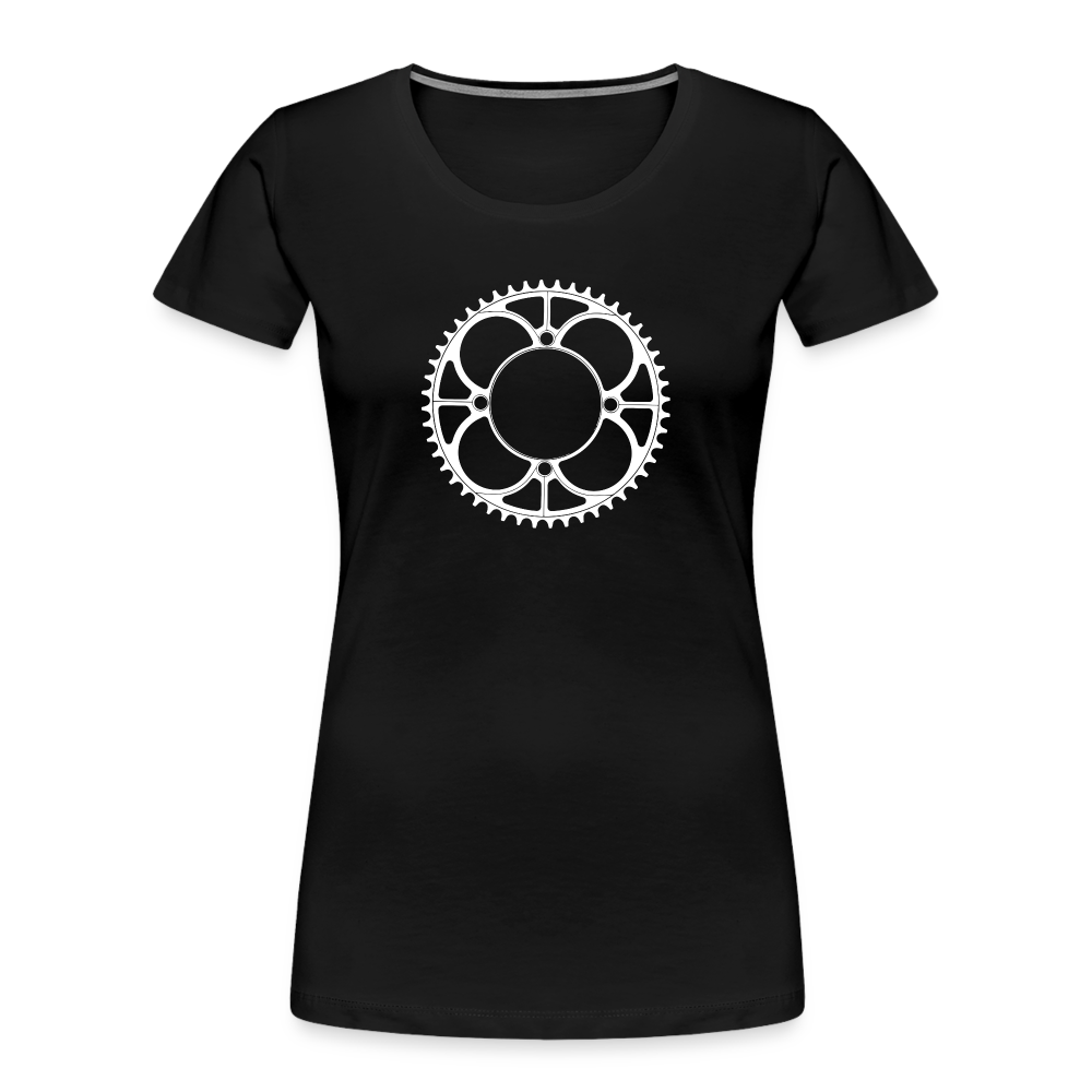 Plateau - T-shirt bio Premium pour femme - blanc - noir