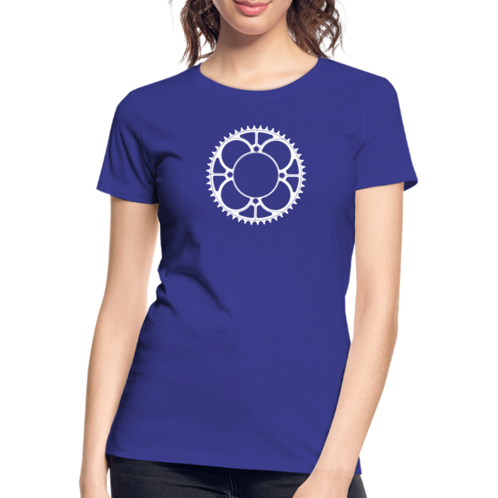 Plateau - T-shirt bio Premium pour femme - blanc - bleu roi