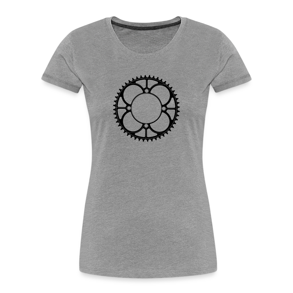 Plateau - T-shirt bio Premium pour femme - noir - gris chiné