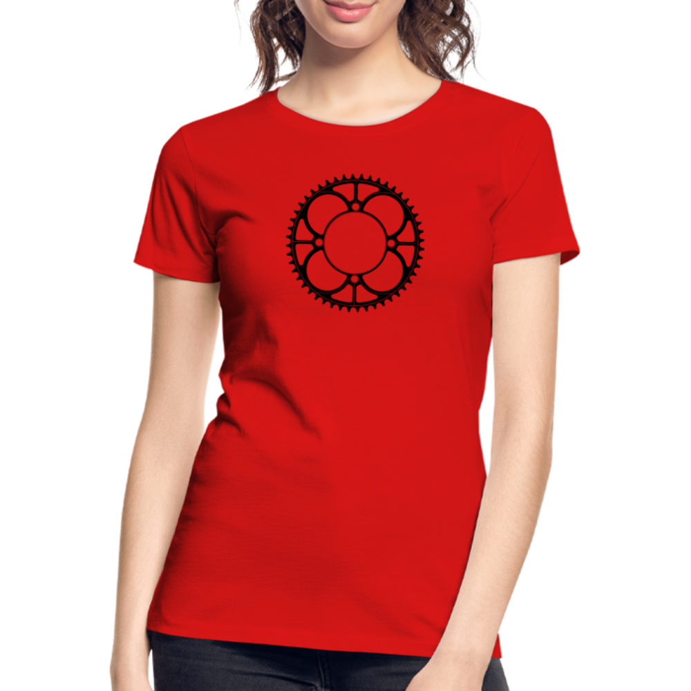 Plateau - T-shirt bio Premium pour femme - noir - rouge