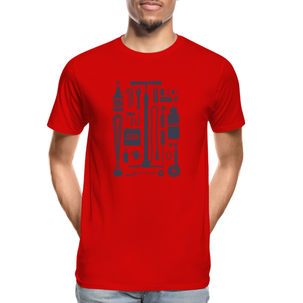 T-shirt bio Premium pour homme - essentiels foncé - rouge