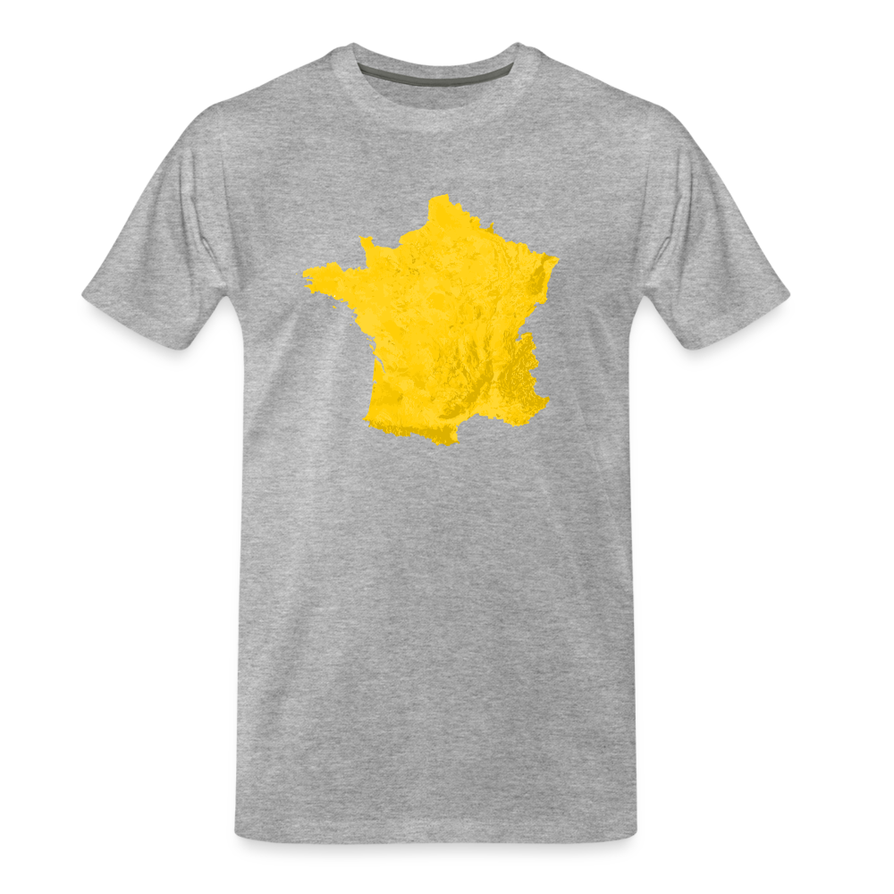 T-shirt bio Premium pour homme - france - gris chiné