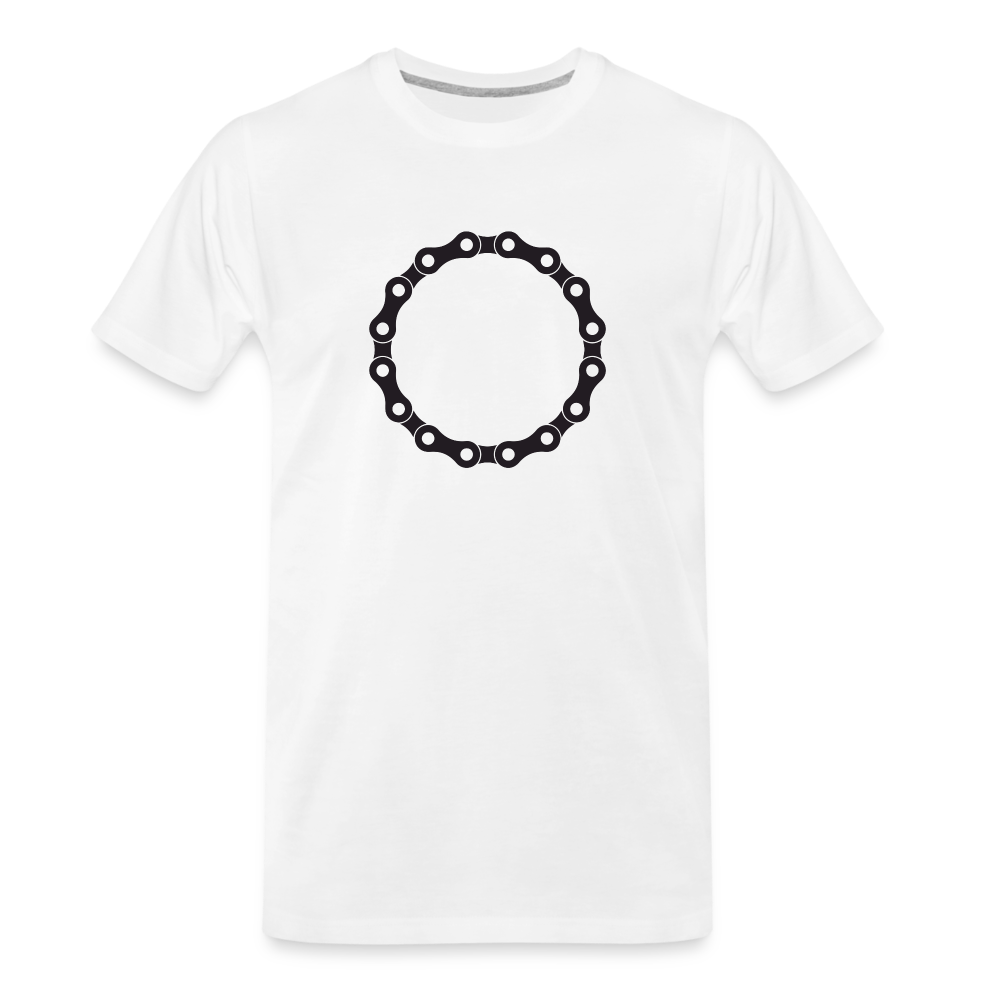 T-shirt bio Premium pour homme - chaîne noir - blanc