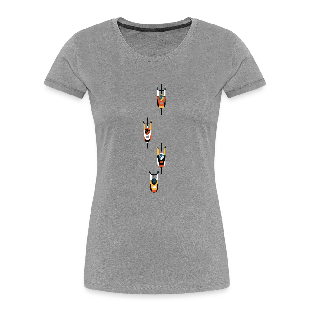 Plateau - T-shirt bio Premium pour femme - peloton - gris chiné
