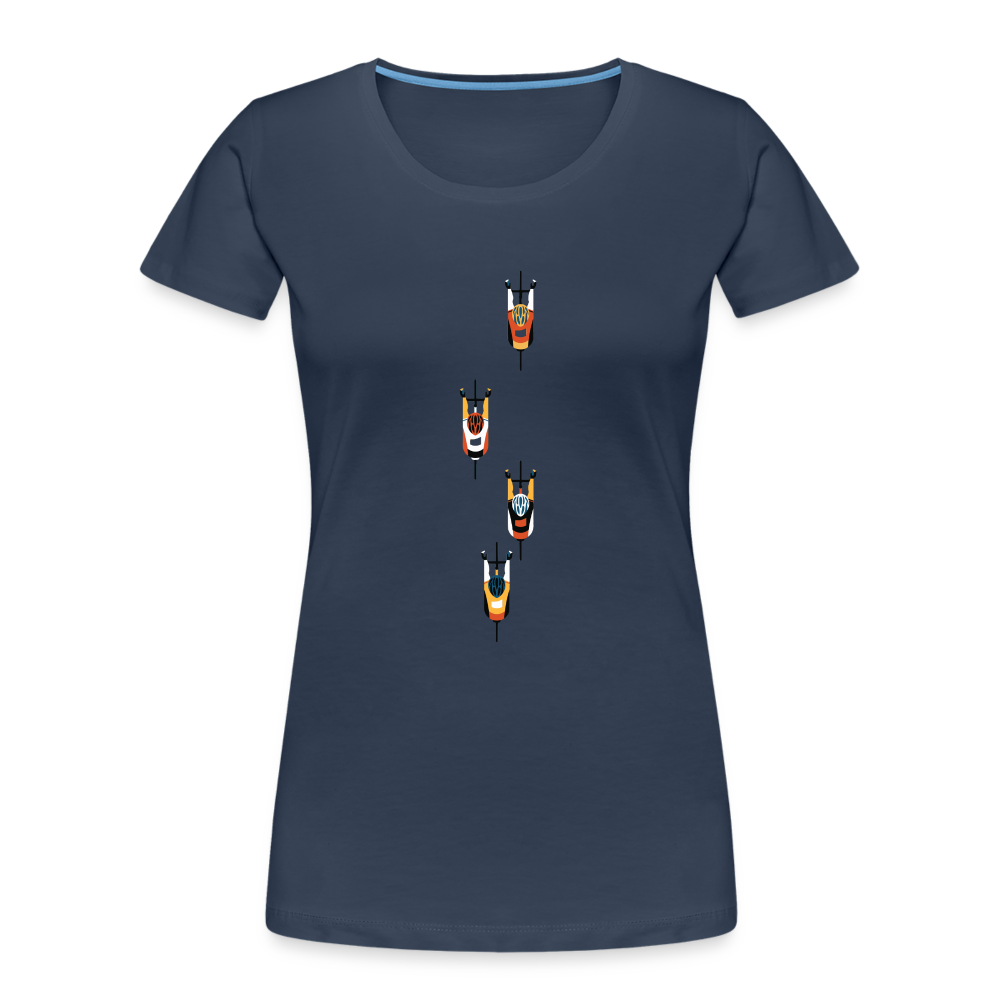 Plateau - T-shirt bio Premium pour femme - peloton - bleu marine